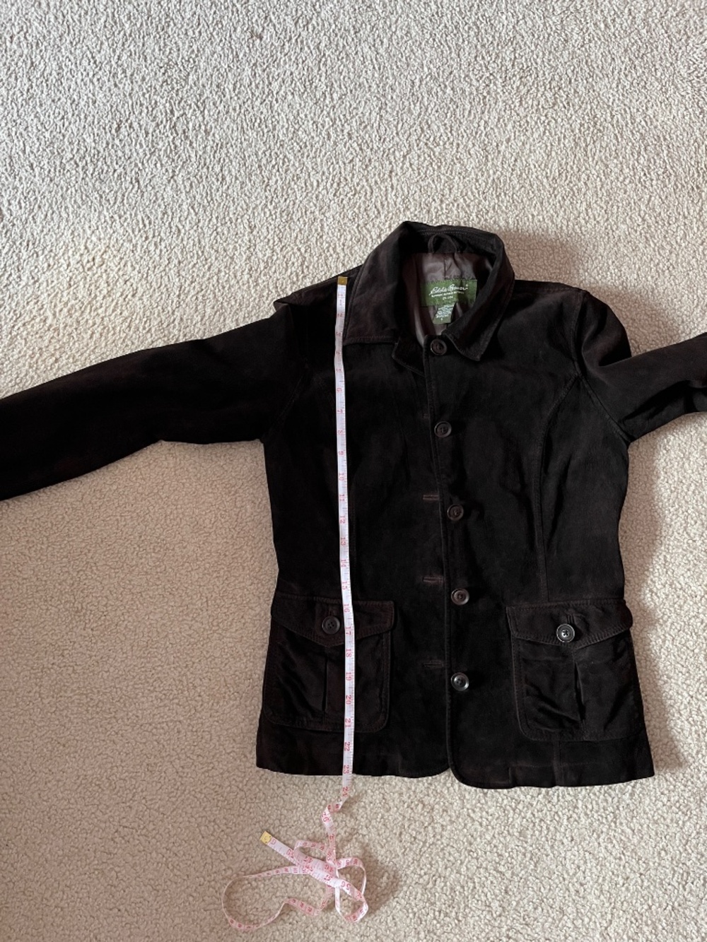Eddie Bauer Women's Brown Suede Jacket Size Small - Picture 7 of 10